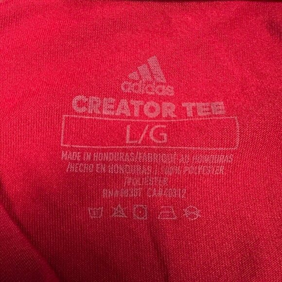 Adidas Women's Indiana University Short Sleeve Creator Tee Red/White Size Large - Picture 8 of 8
